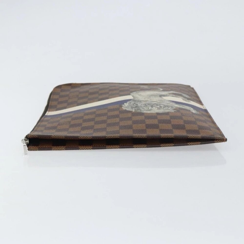 LOUIS VUITTON Damier Savannah Pochette Jules GM Clutch Bag - Picture 4 of 16